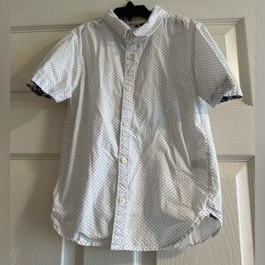 Cactus Boys White and Blue Polka Dot Shirt